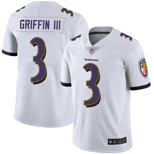 Baltimore Ravens Limited White Men Robert Griffin III Road Jersey NFL Football #3 Vapor Untouchable